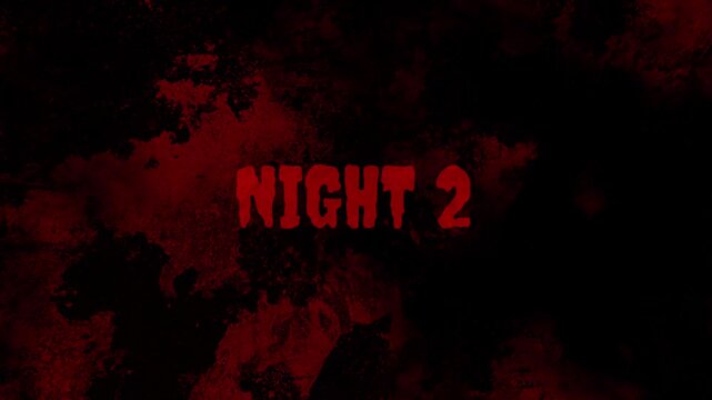 4K Night 2 Survival Horror Game Level Screen with Red Smoke - Powered by Adobe