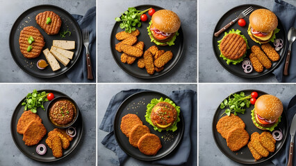 Plant-based protein alternatives (tofu steak, tempeh burger)