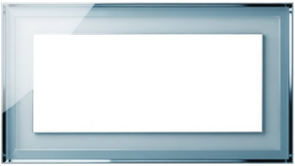 Modern Glass Photo Frame with Blank White Space for Text or Image