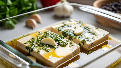 Plant-based protein alternatives (tofu steak, tempeh burger)