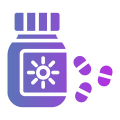 vitamin d supplement Line Gradient Icon