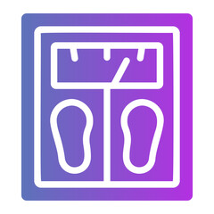 weighing machine Line Gradient Icon