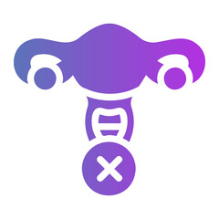 uterus Line Gradient Icon