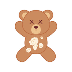 Obraz premium A charming flat illustration collection of cute cartoon teddy bears with sweet love themes. Featuring cupid bears, bows, wings, and halos, perfect for Valentine’s Day, greeting cards, baby showers, bi