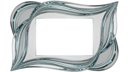 Elegant Swirling Silver Photo Frame with White Blank Space