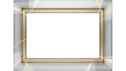 Elegant Photo Frame with Glitter and Reflective Border