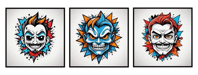 Cartoon. Pattern for T-shirts, covers, wallpapers, fabrics . Oil painting