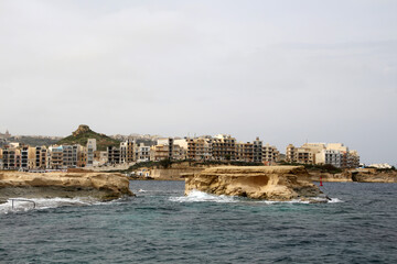 View of Marsalforn on Gozo, Malta  