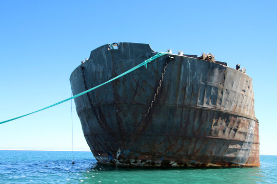 Barge for transporting salt from the salt mine in the Laguna Ojo de Liebre, Baja California Sur, Mexico 