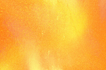 Fototapeta premium Orange glitter paper texture background with space. glitter star effect just like space. night sky universe rusty texture rough grain. 