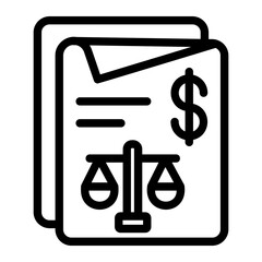 Balance sheet Line Icon
