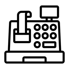 Cash register Line Icon