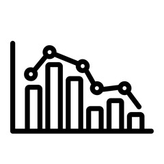 Bar chart Line Icon