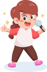 Cute Kid Singing on Stage