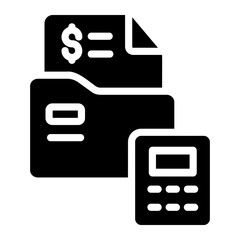 Accounting folder Solid icon
