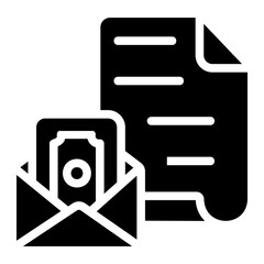Payroll document Solid icon