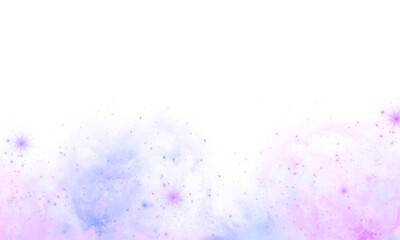 Fototapeta premium Colorful Abstract Galaxy Frame Border on Transparent Background