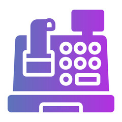 Cash register Line Gradient Icon