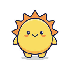 Adorable Cartoon Sun Character Illustration
