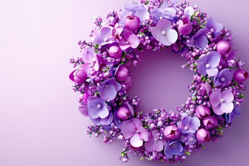 Elegant floral wreath designed for Mother's Day celebrations.