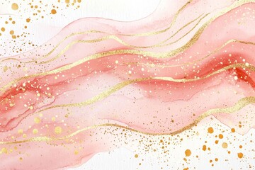 Elegant dusty blush marble texture featuring golden veins.