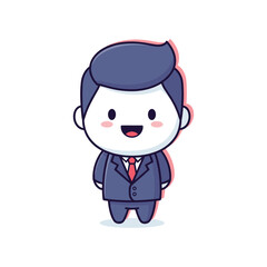 Cartoon Businessman Character Illustration