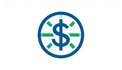 Financial Symbol - A Modern, Circular Design Representing Business and Finance.