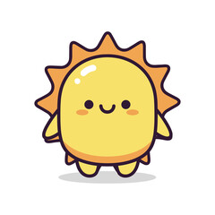 Adorable Cartoon Sun Character Illustration