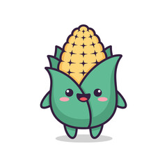 Cute Cartoon Corn Character Illustration