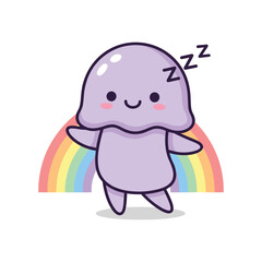 Adorable Cartoon Character Sleeping Peacefully