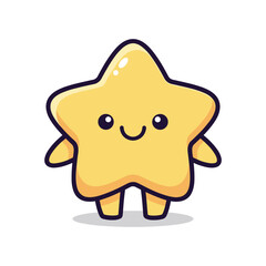 Adorable Cartoon Star Character Illustration
