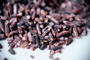 Fototapeta premium Close-up of black sticky rice grains