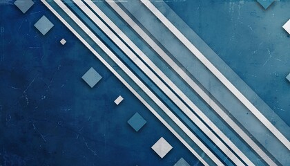 abstract blue background and white stripes diagonal