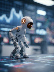 Cute robot in action