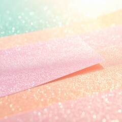 Glittering Pastel Paper - A Close-Up View of Shimmering Textures and Colors.