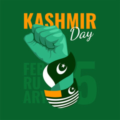 vector kashmir day poster template