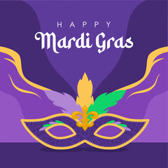 vector happy mardi gras poster template