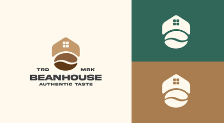 coffee bean house logo design