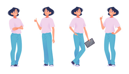 Fototapeta premium Professional woman walking, Businesswoman in modern office ensemble walking confidently