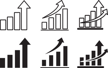 Flat design bar chart and graph icon representing data analysis, business statistics, digital reports, and visual analytics. Perfect for finance, business, and technology projects.vector  symbol.