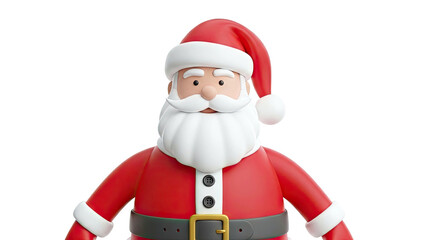 3D Render of a Cartoon Santa Claus