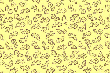 Doodle fried chicken seamless pattern background. Fried chicken wings doodle pattern. Doodle fried chicken wings pattern background. Fast food doodle pattern background.