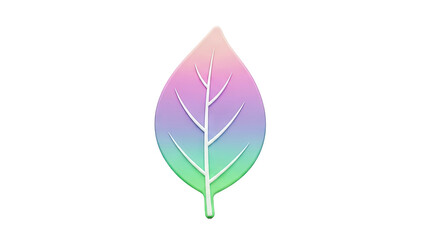 Glossy Gradient Leaf Icon