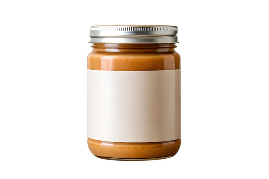 Peanut Butter | Creamy Smooth Natural Peanut Butter Jar Closeup Stock Photos & Concepts