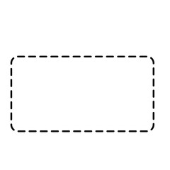 Minimalist Rounded Rectangle Shape with Dashed Line Border