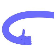 Modern Flexible Arm Gesture Showing Success and Like