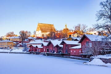 old town in winter