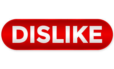 dislike red button element png file	