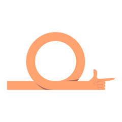 Abstract Flexible Arm Pointing Right with Loop Frame