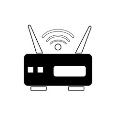 flat vector icon of wifi sign